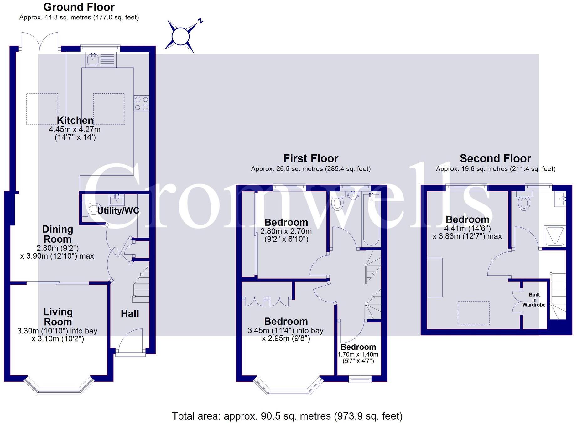 Caverleigh Way, Worcester Park, KT4 floorplan