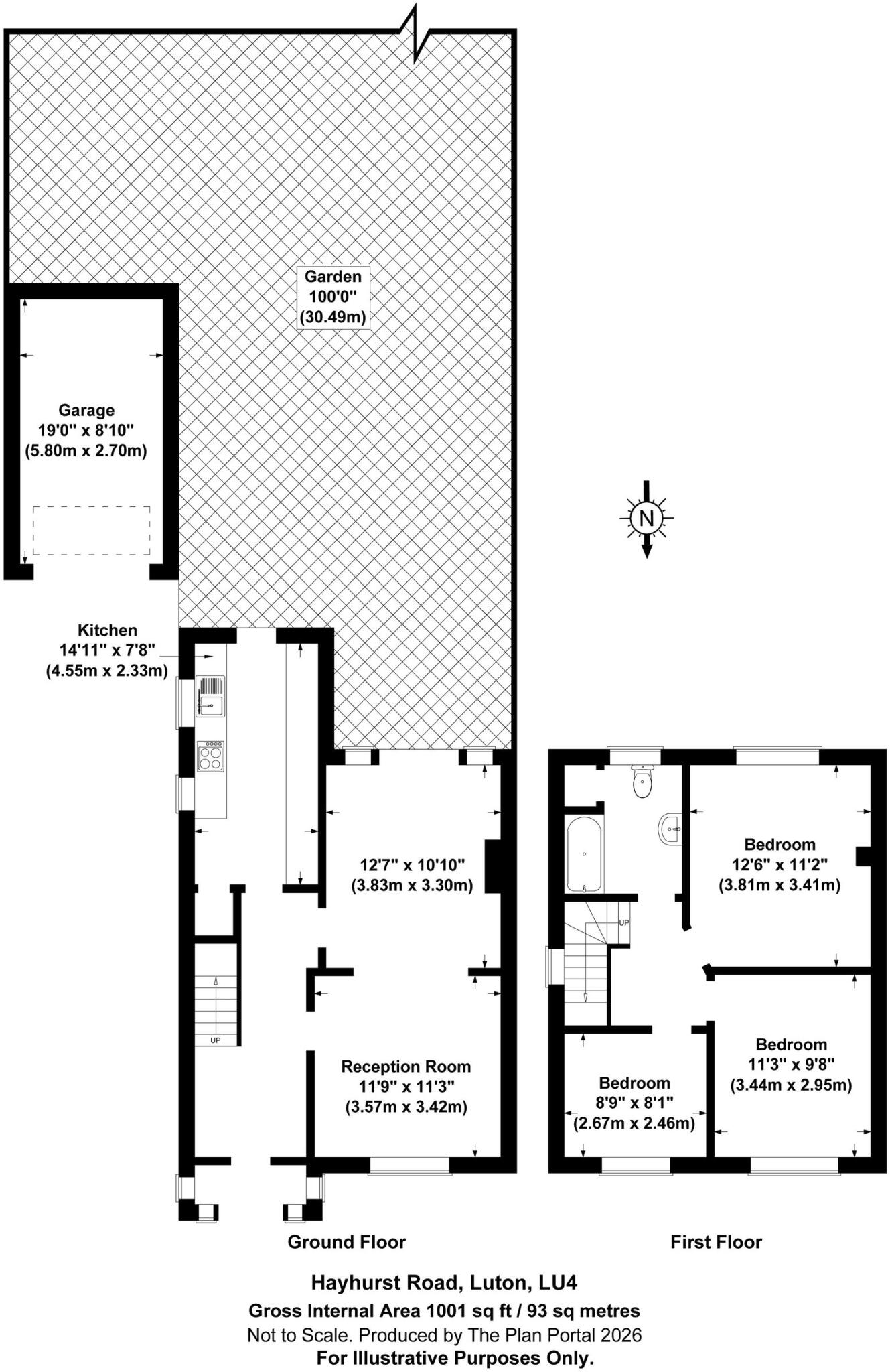 Hayhurst Road, Luton, LU4 0DB floorplan