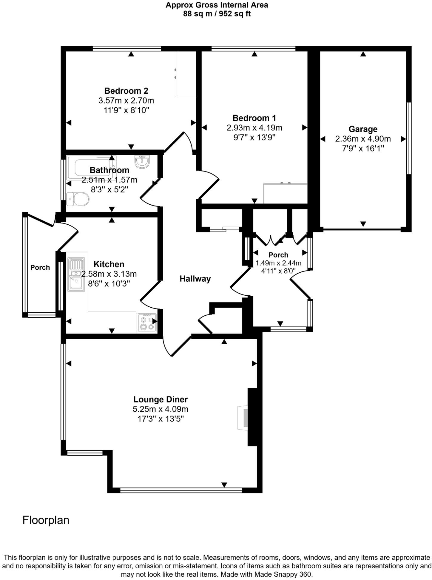 Dyserth Road, Rhuddlan, Denbighshire, LL18 5RB floorplan