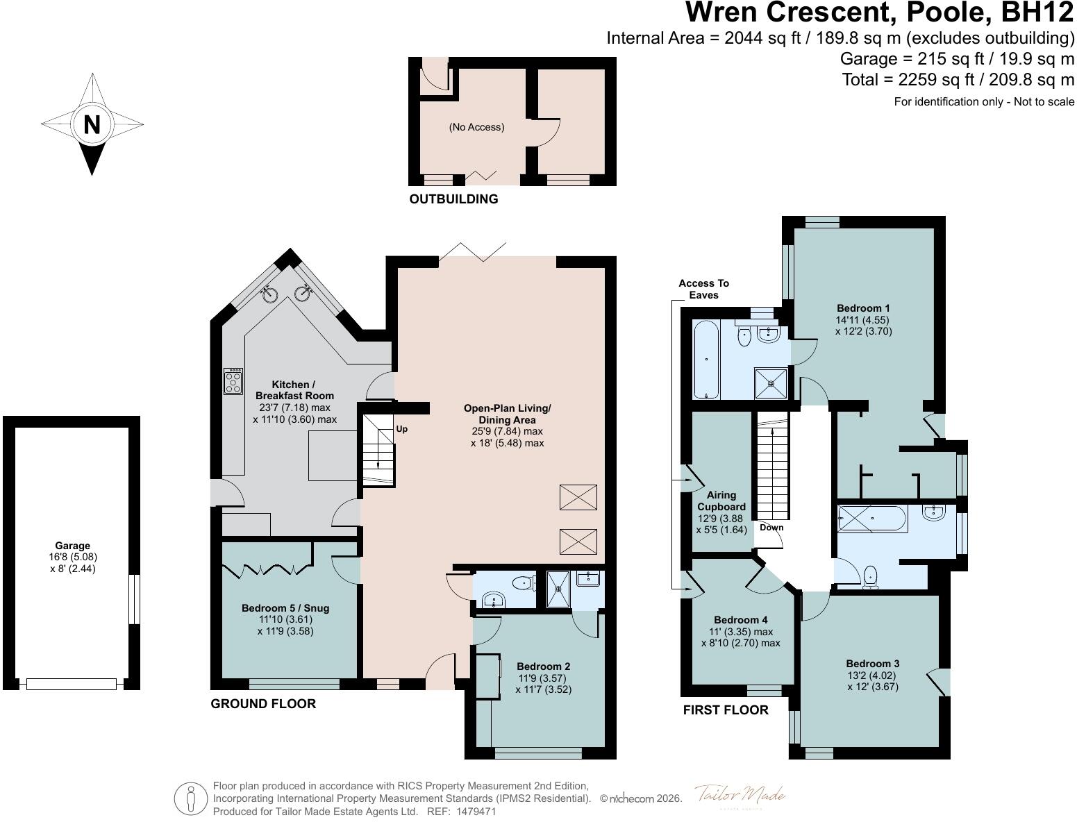 Wren Crescent, Coy Pond, Poole, Dorset, BH12 floorplan