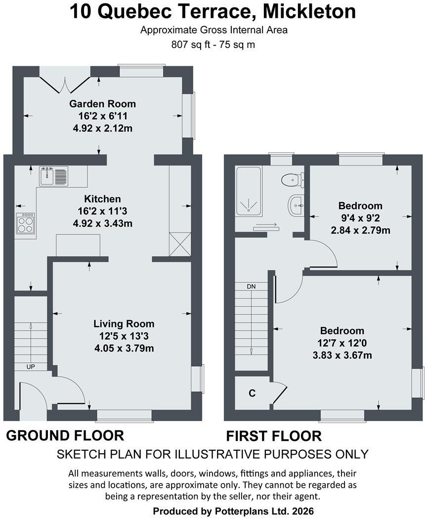 10 Quebec Terrace, Mickleton, Barnard Castle floorplan