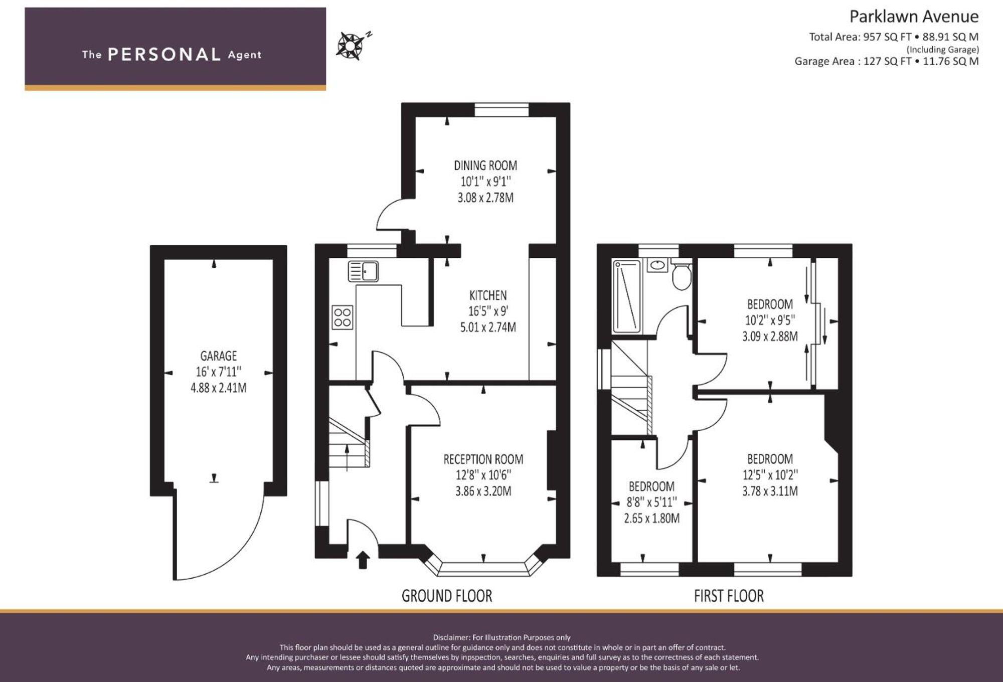 Parklawn Avenue, Epsom, KT18 floorplan