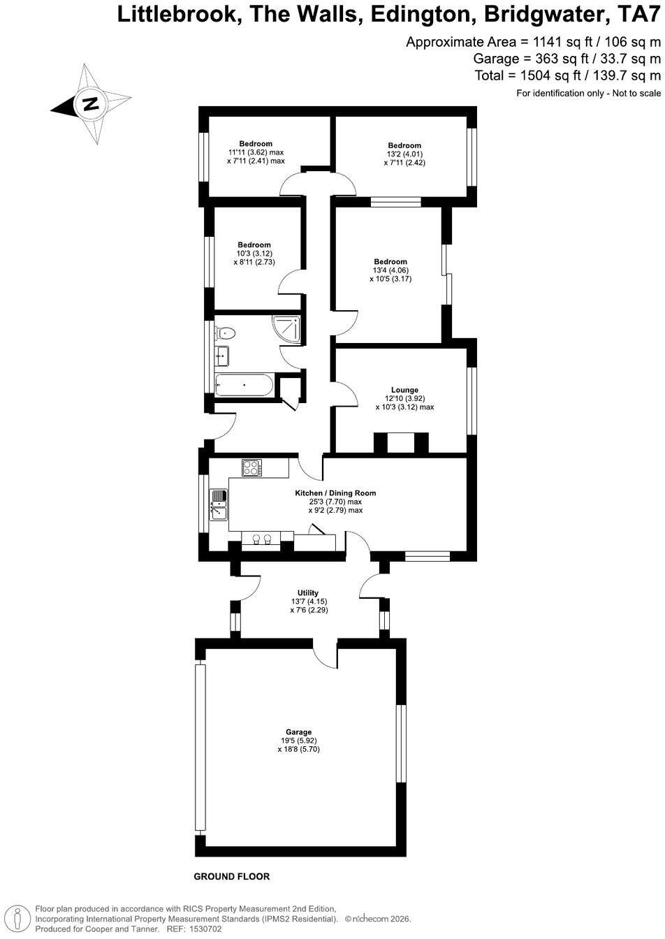 The Walls, Edington, TA7 floorplan