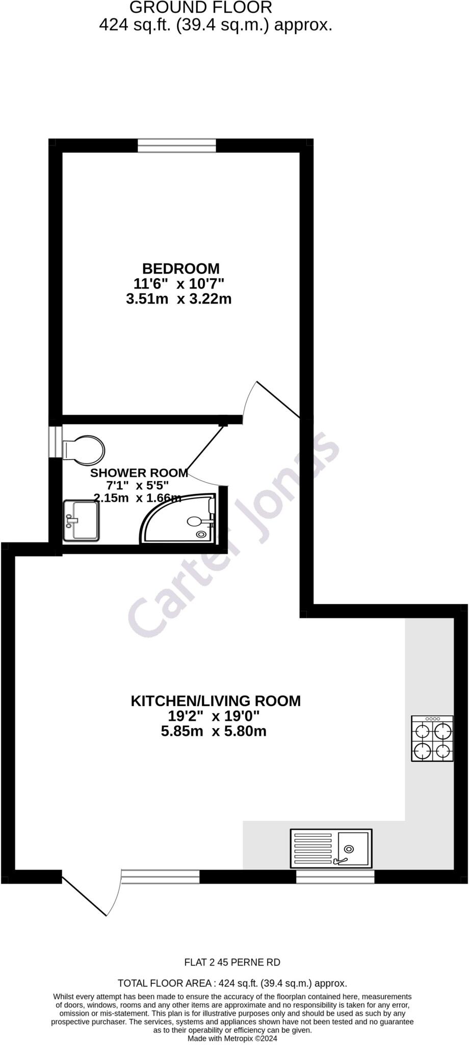 Perne Road, Cambridge, CB1 floorplan