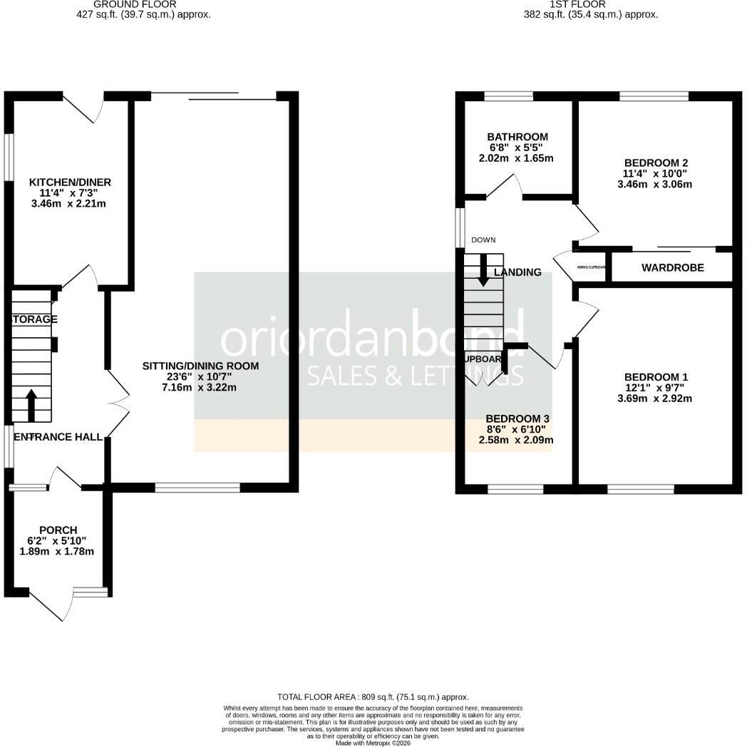 Burns Close, Earls Barton, Northamptonshire NN6 floorplan