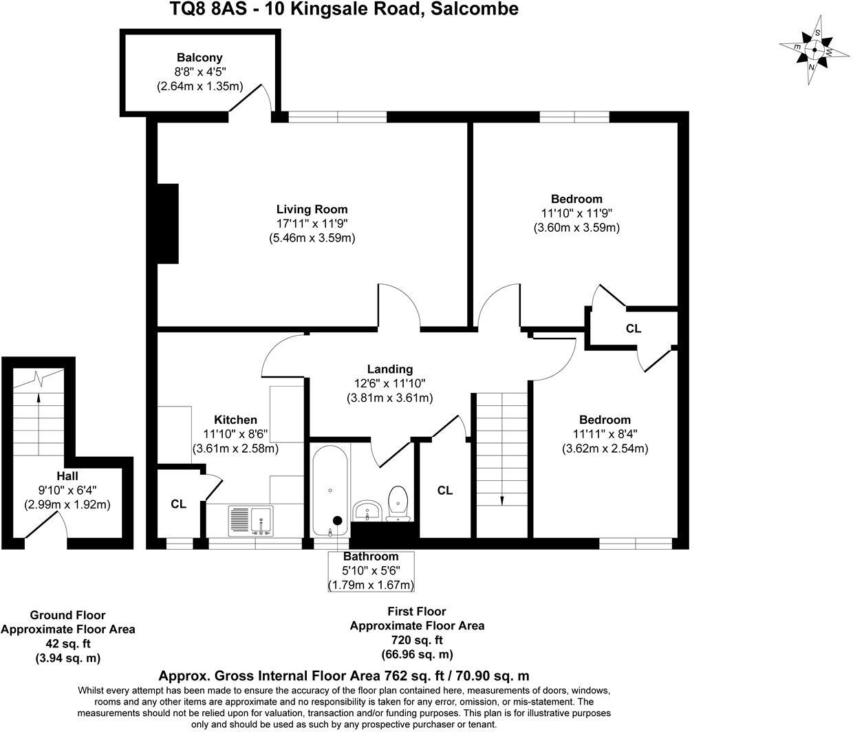 Balcony Flat | Cosmetic Updating | Salcombe floorplan