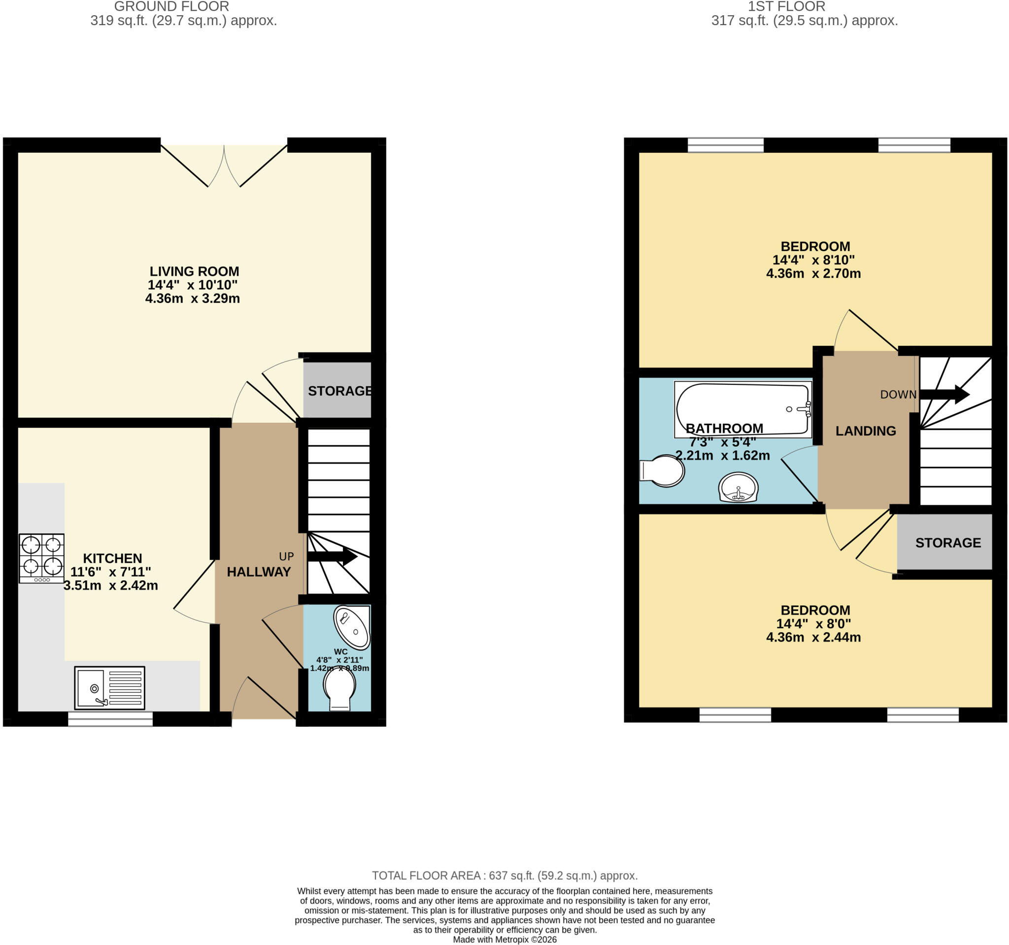 6 Thompson Terrace, Edlington Lane DN12 1JB floorplan