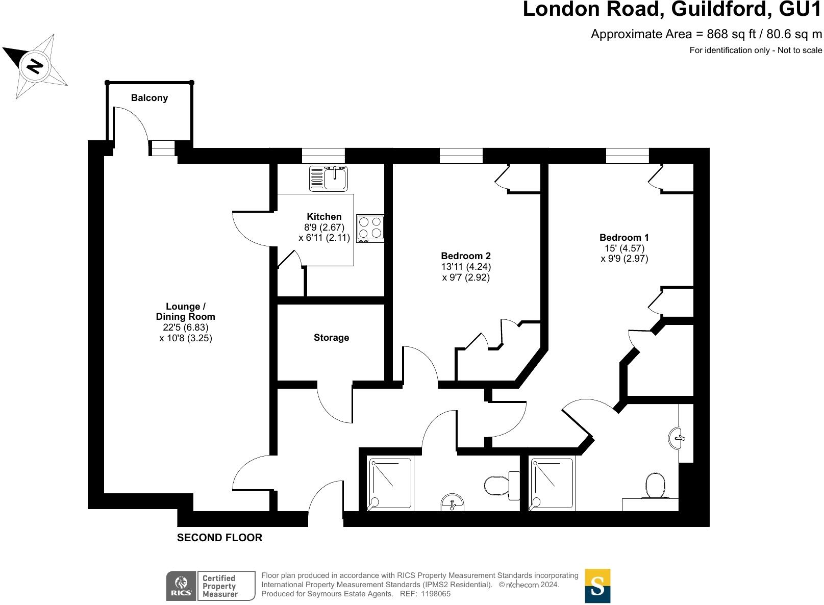 London Road, Burpham, Guildford, Surrey, GU1 floorplan