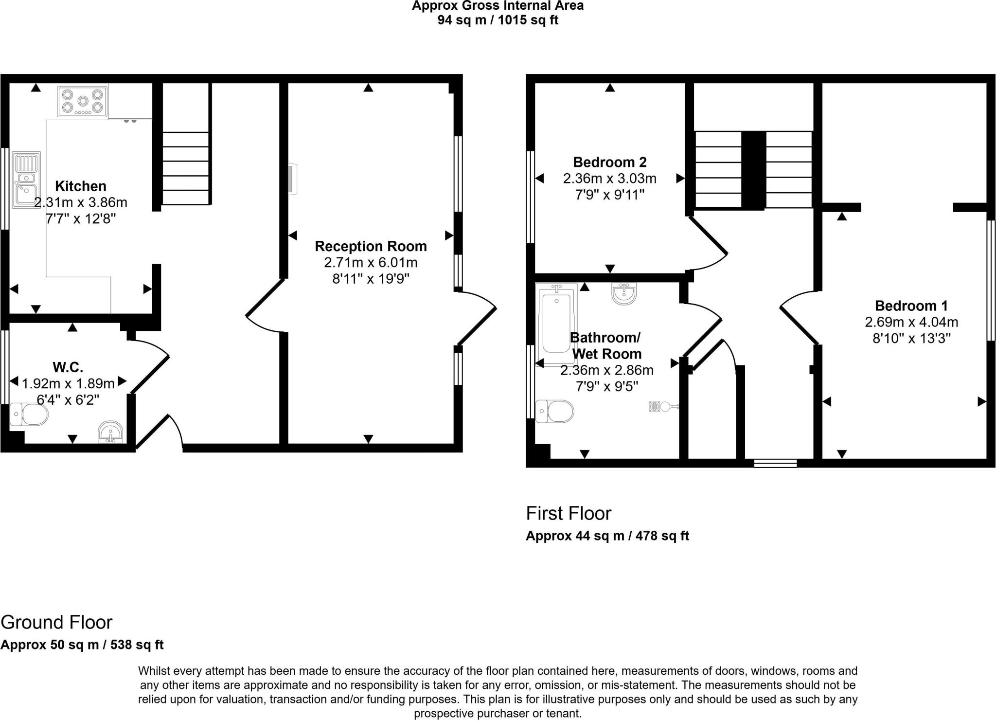 2 Heaton Close, Chingford, London, E4 floorplan