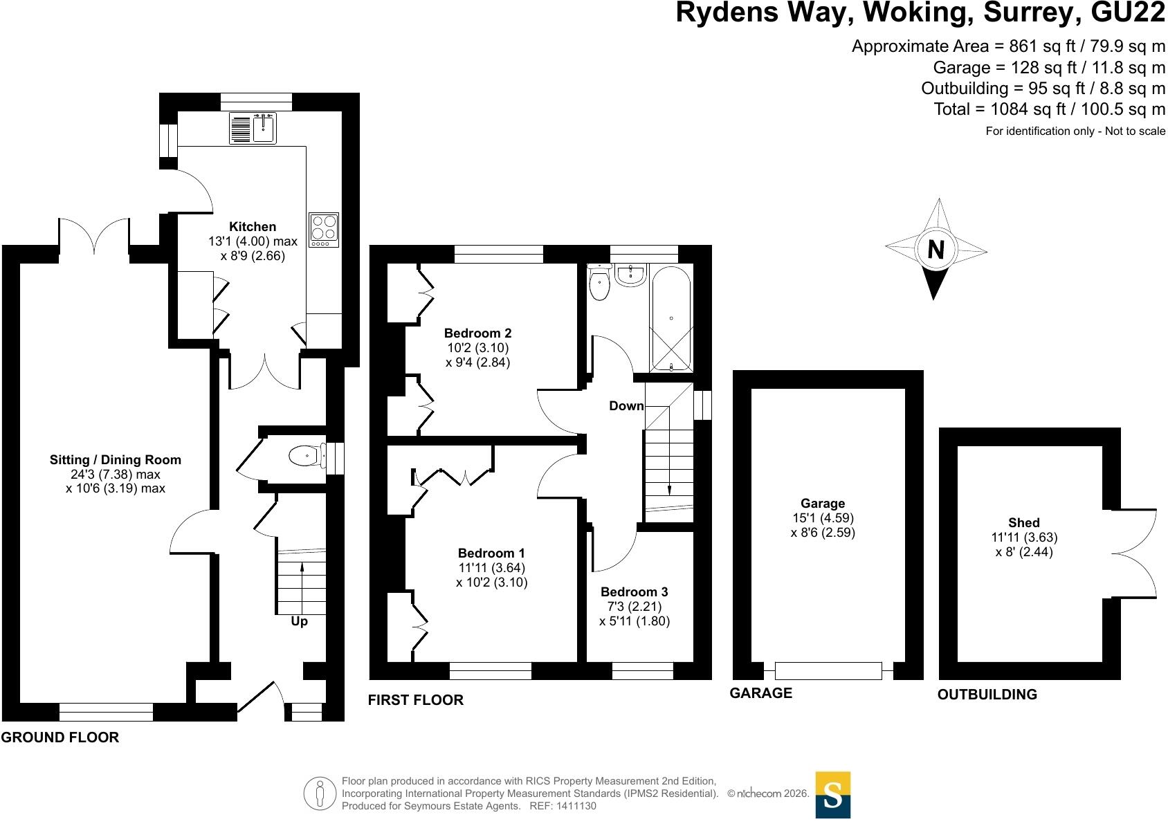 Rydens Way, Woking, Surrey, GU22 floorplan