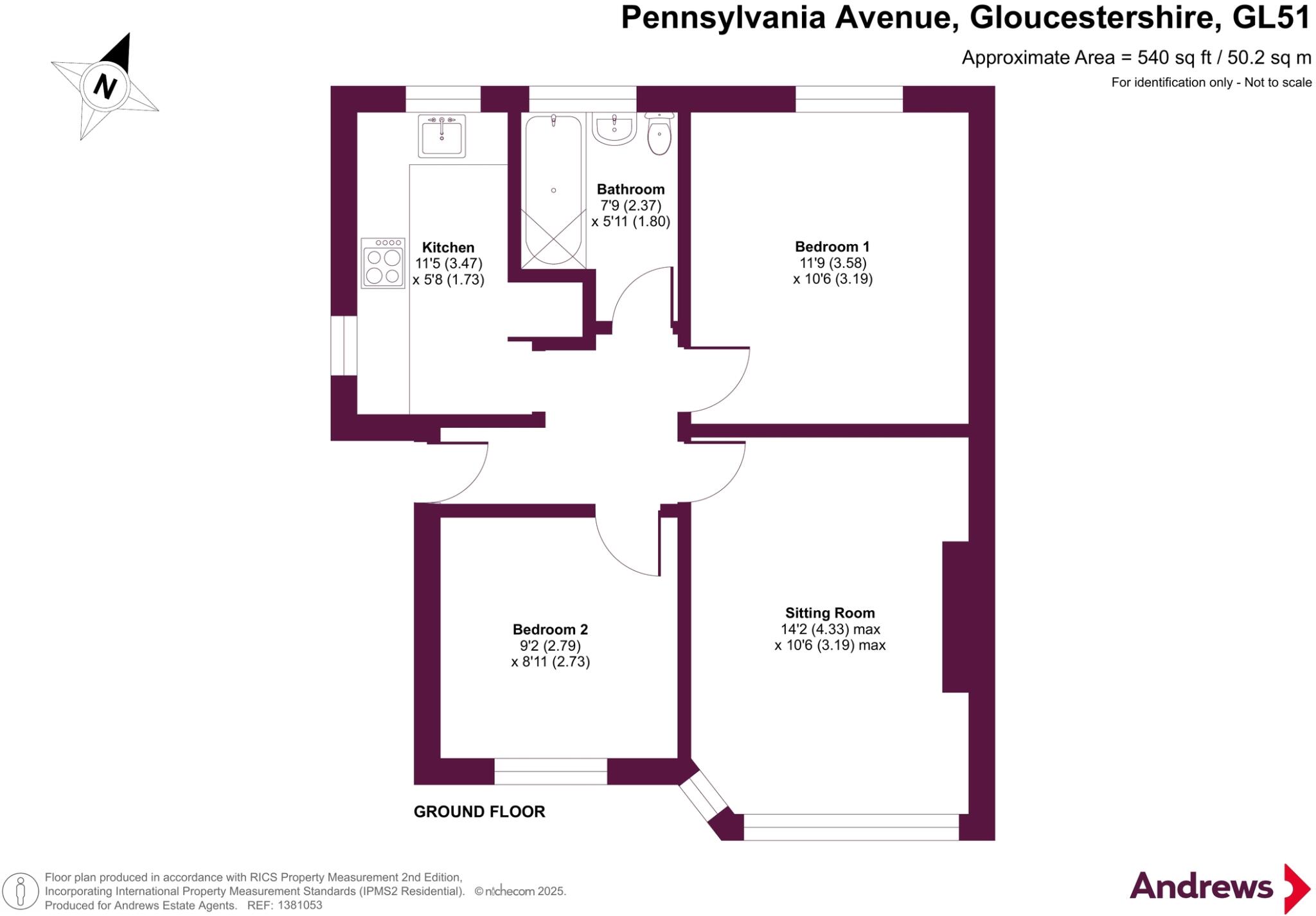 Pennsylvania Avenue, Cheltenham, Gloucestershire, GL51 floorplan