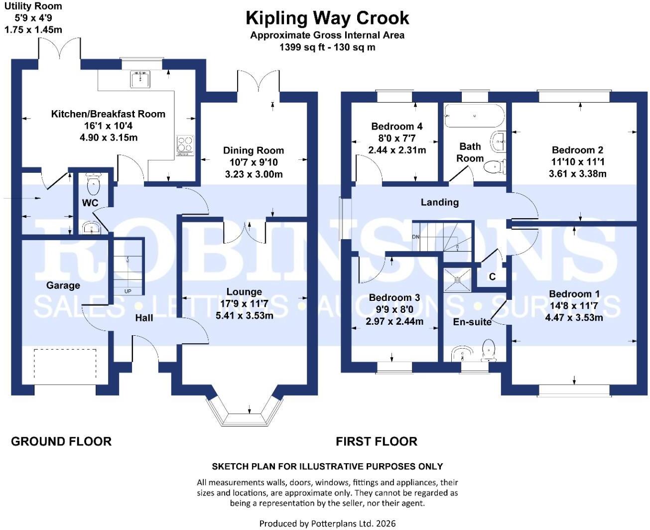 Kipling Way, Crook floorplan