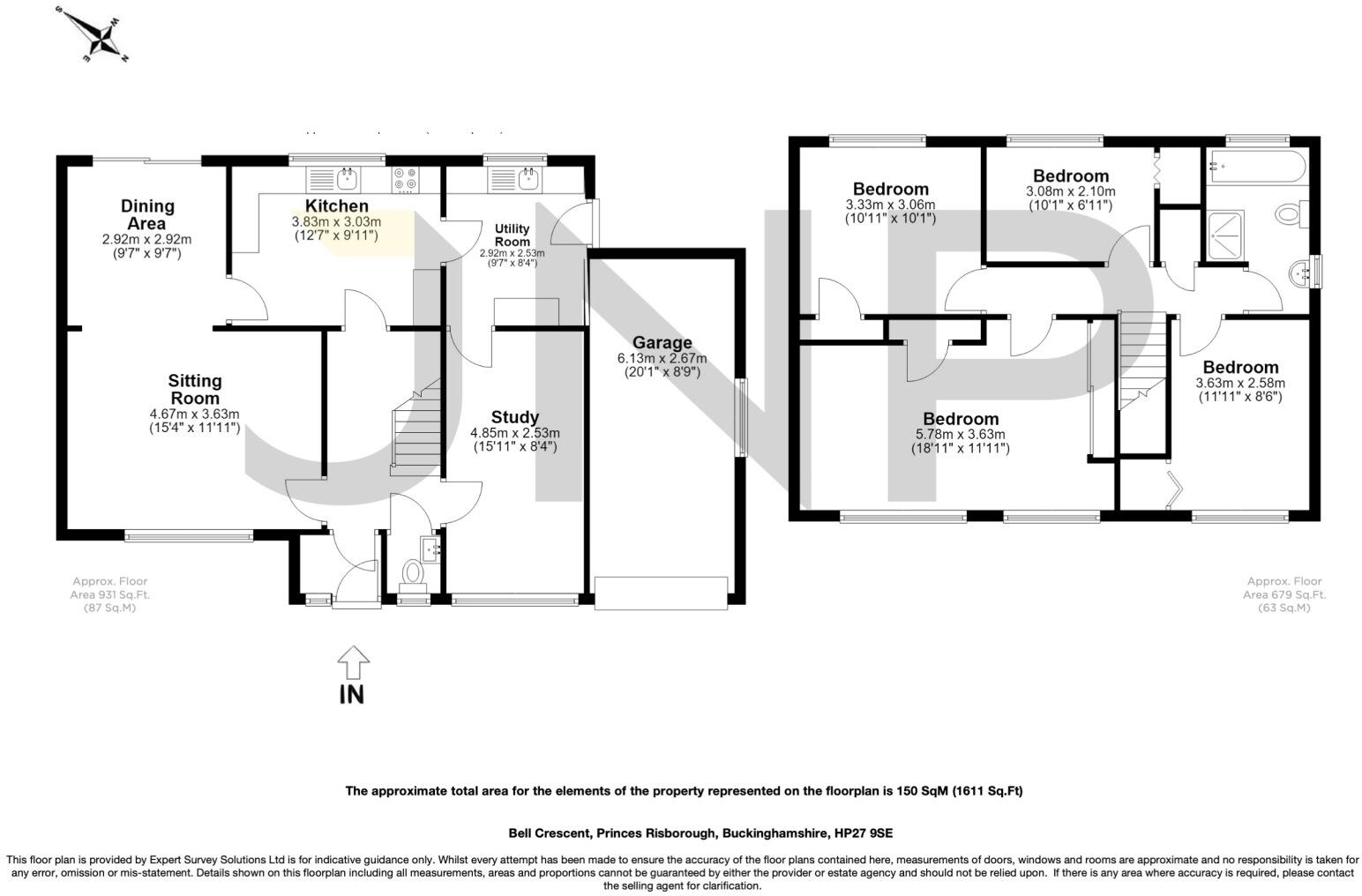 Bell Crescent, Longwick, Princes Risborough, Buckinghamshire, HP27 floorplan