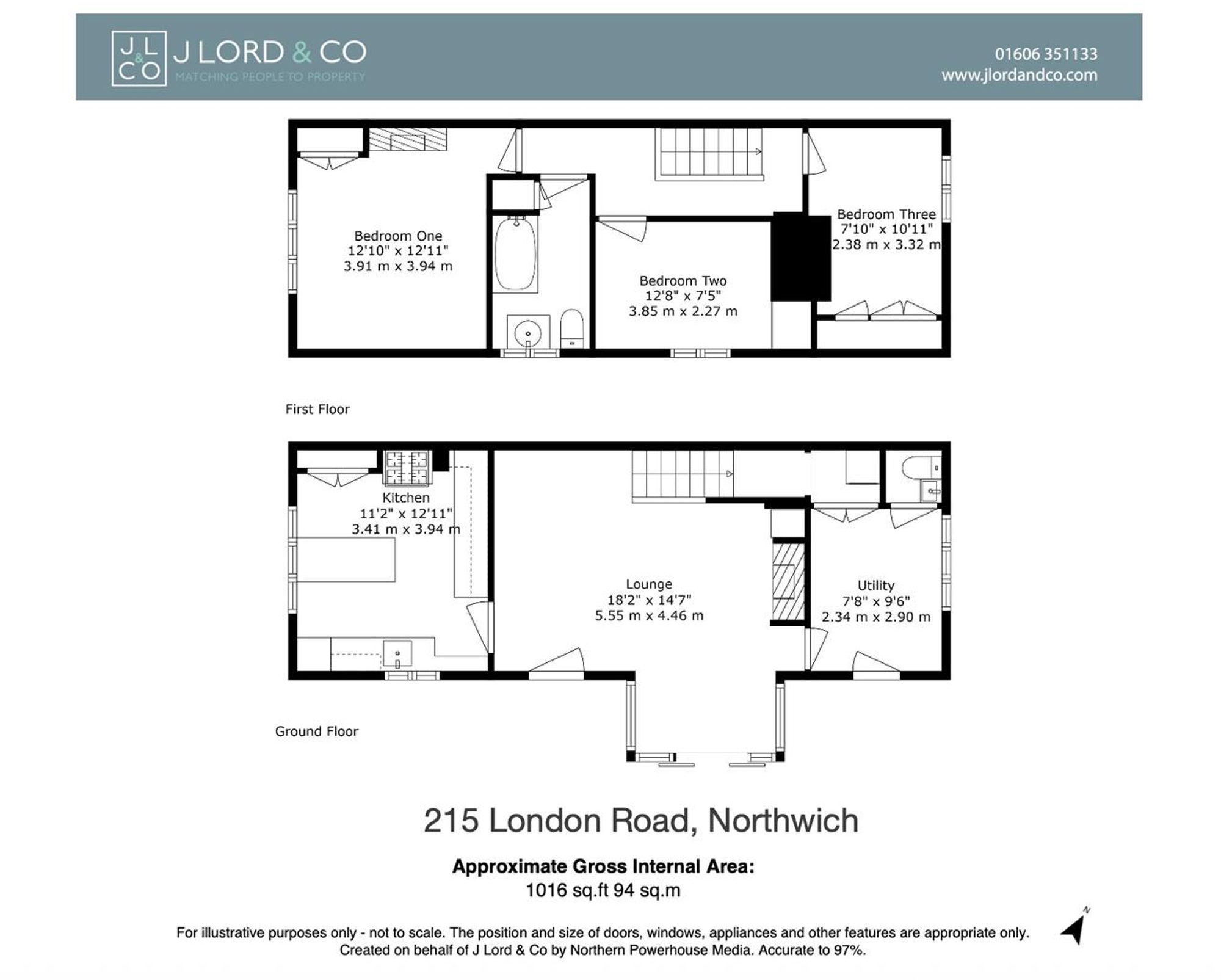 Brock Cottage - 215 London Road, Northwich, CW9 8AR floorplan