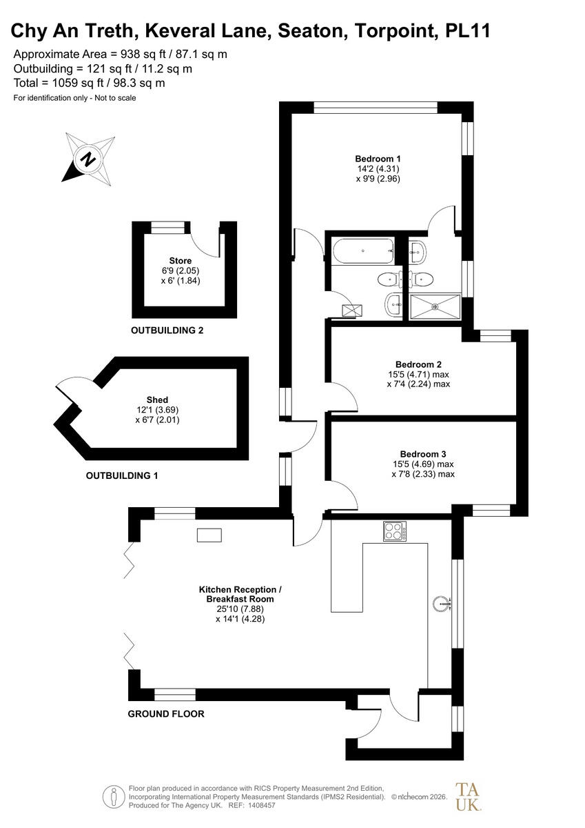 Keveral Lane, Seaton, PL11 floorplan