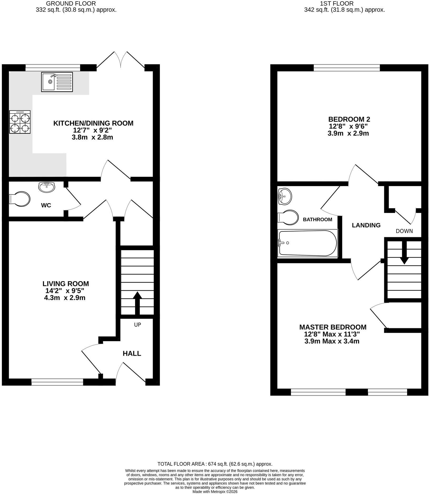 Far Field, Whittington, Worcester, Worcestershire. floorplan