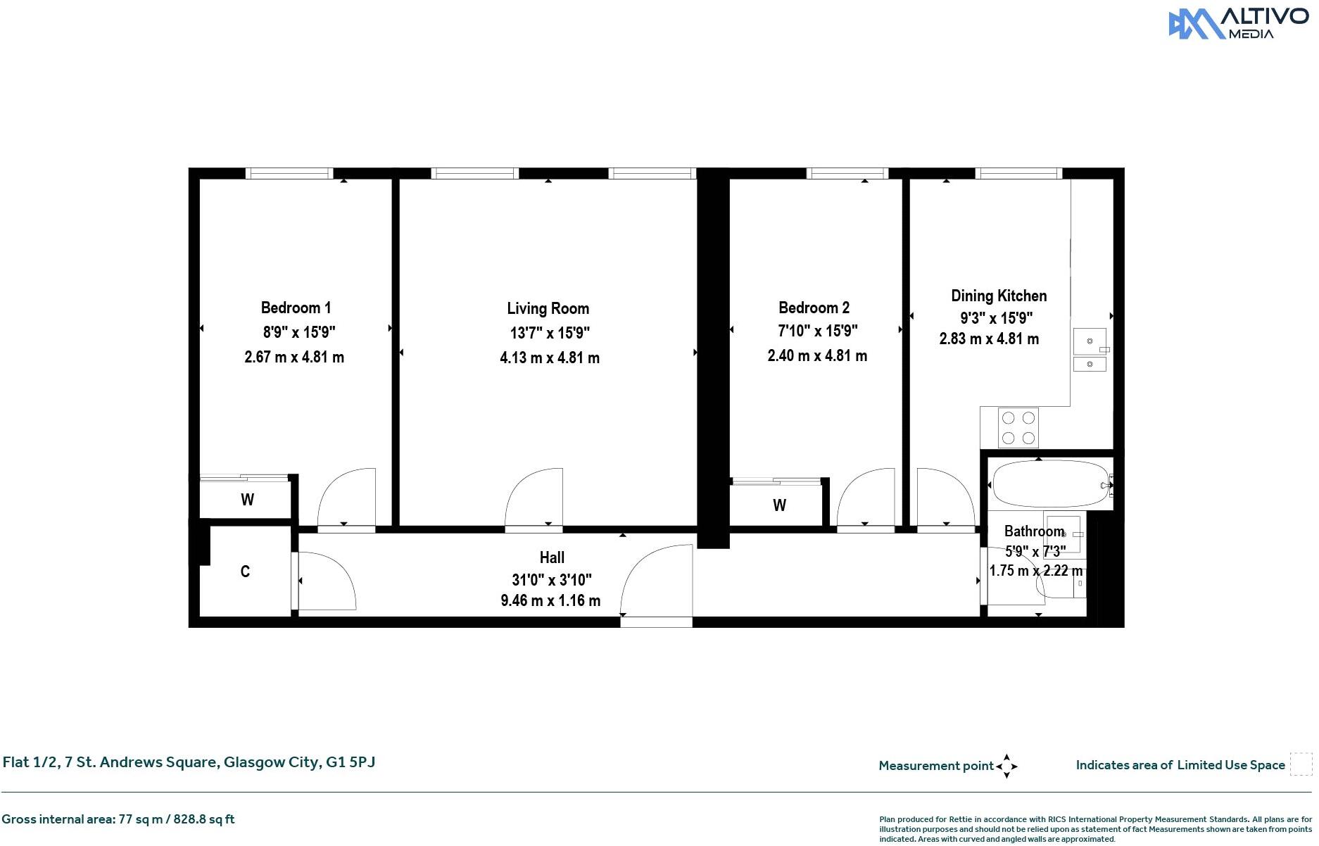 St Andrews Square, Glasgow City floorplan