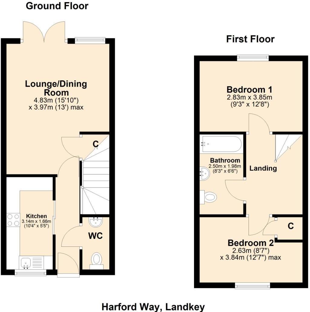 Harford Way, Landkey floorplan