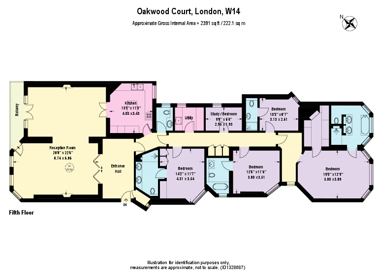 Oakwood Court, London W14 floorplan