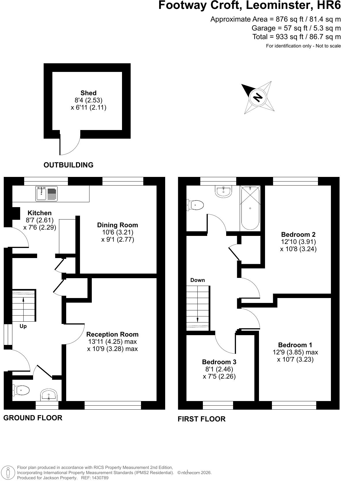 Footway Croft, Leominster, Herefordshire, HR6 9AG floorplan