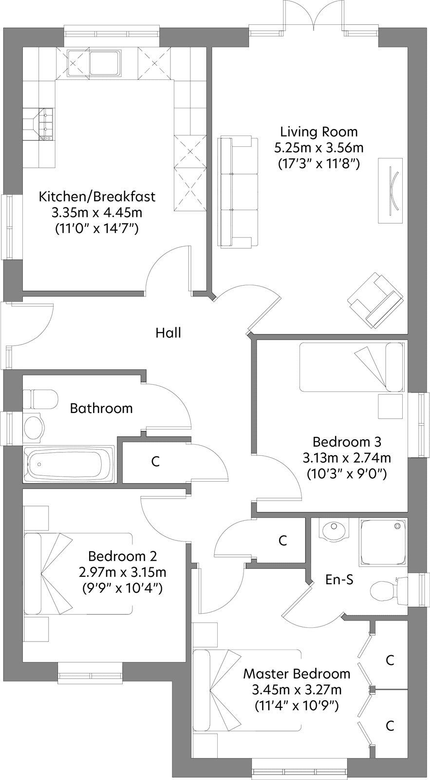 The Harpley, Cornfields, Briscoe Way, Lakenheath, IP27 floorplan