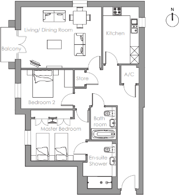 27 Gabriel Place, 2 Church Road, Edgbaston, Birmingham, B15 floorplan