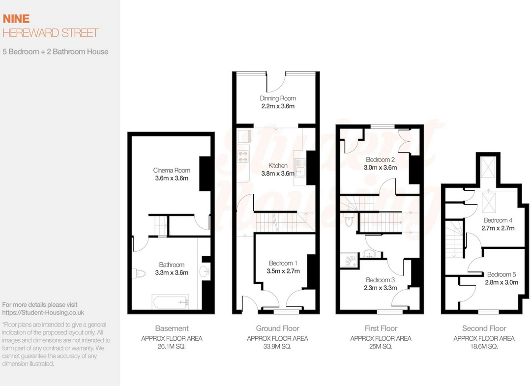 9 Hereward Street, Lincoln, Lincolnshire, LN1 floorplan