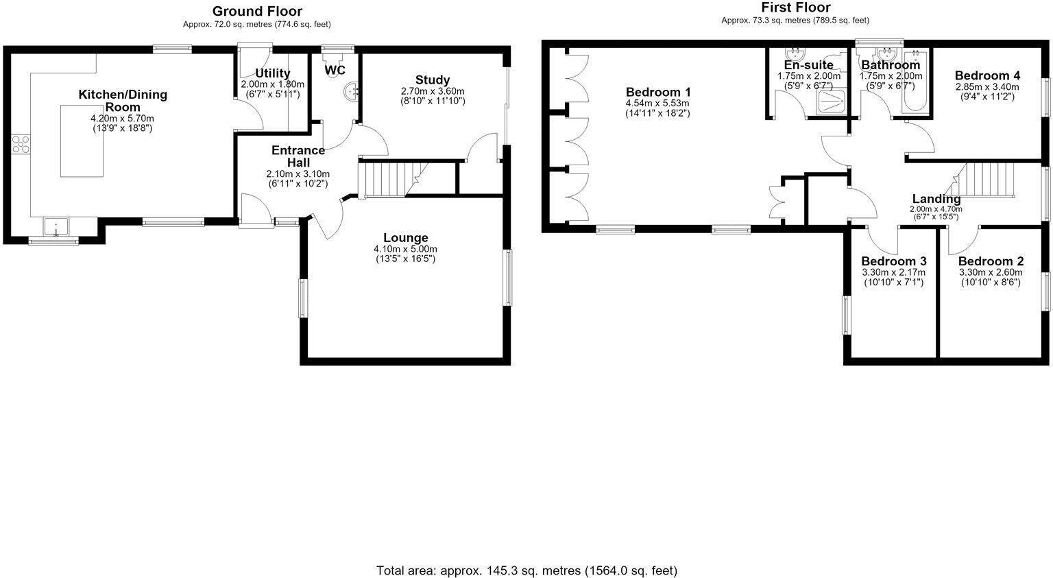 Larch Close, Ruskington, Sleaford, Lincolnshire, NG34 floorplan