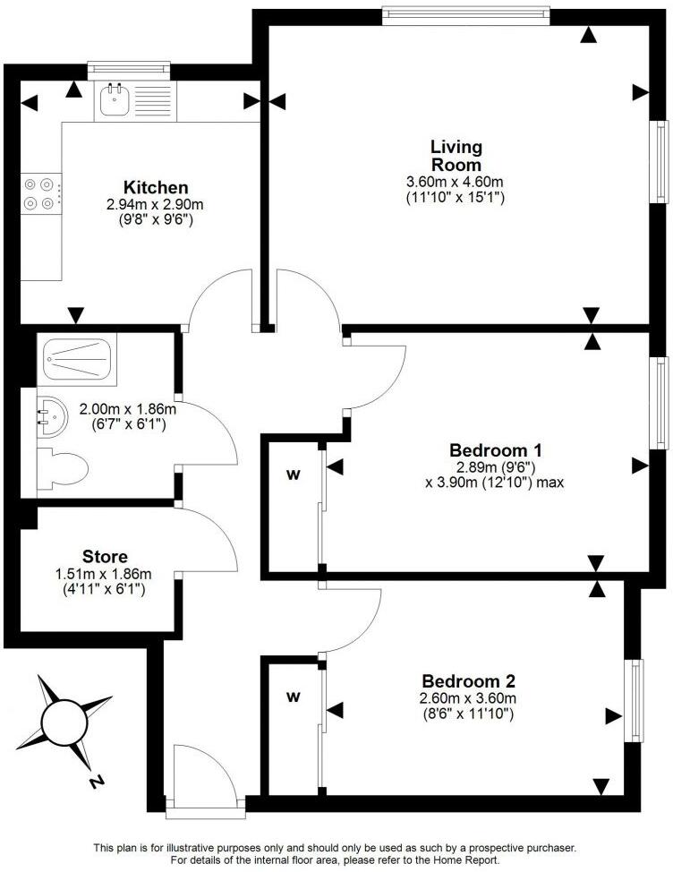 144/12 Comiston Road, Edinburgh, EH10 5QW floorplan