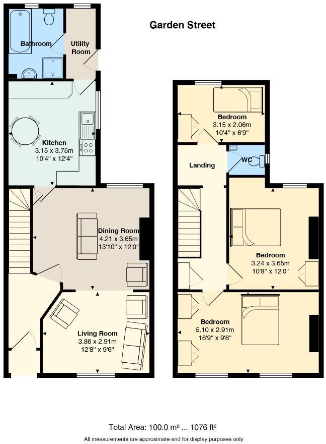 Garden Street, Llanbradach, floorplan