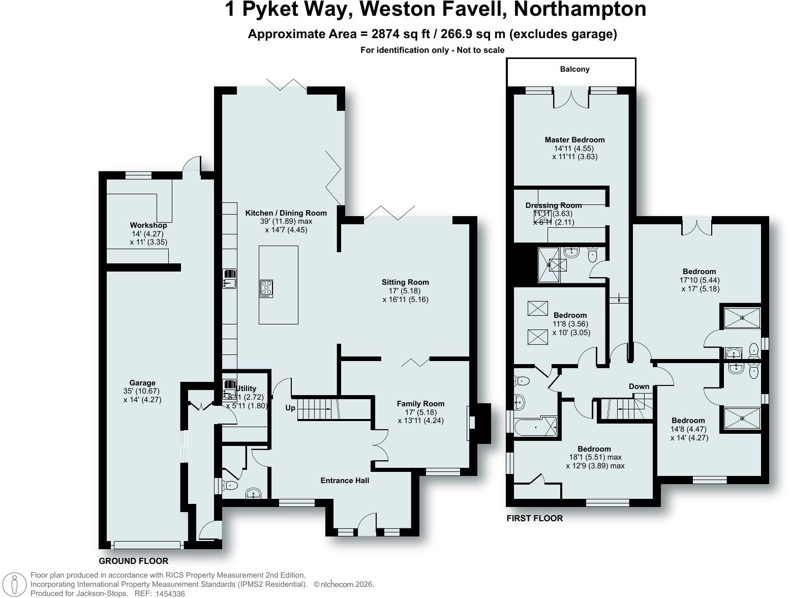 Pyket Way, Weston Favell Village, Northampton, Northamptonshire, NN3 floorplan