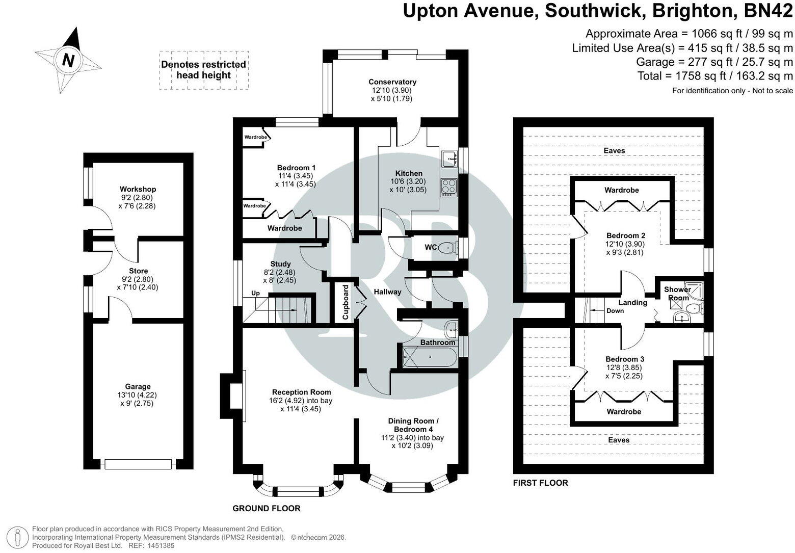 Upton Avenue, Southwick, Brighton, BN42 4WP floorplan