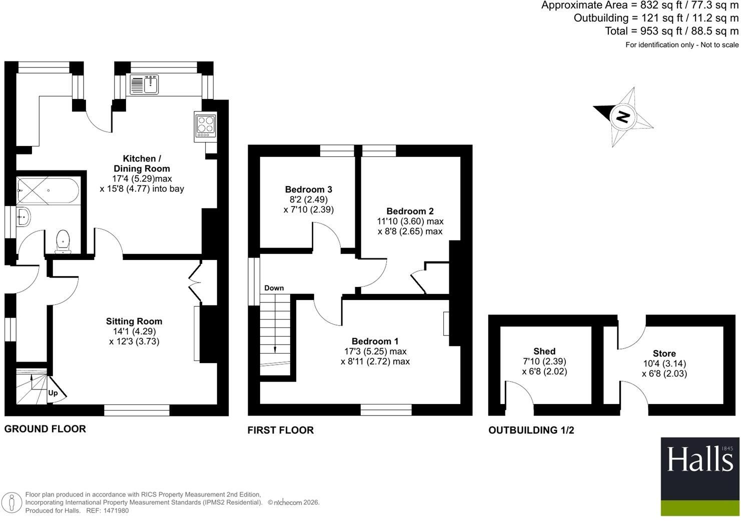 Low Cross Hill, Tilston. floorplan