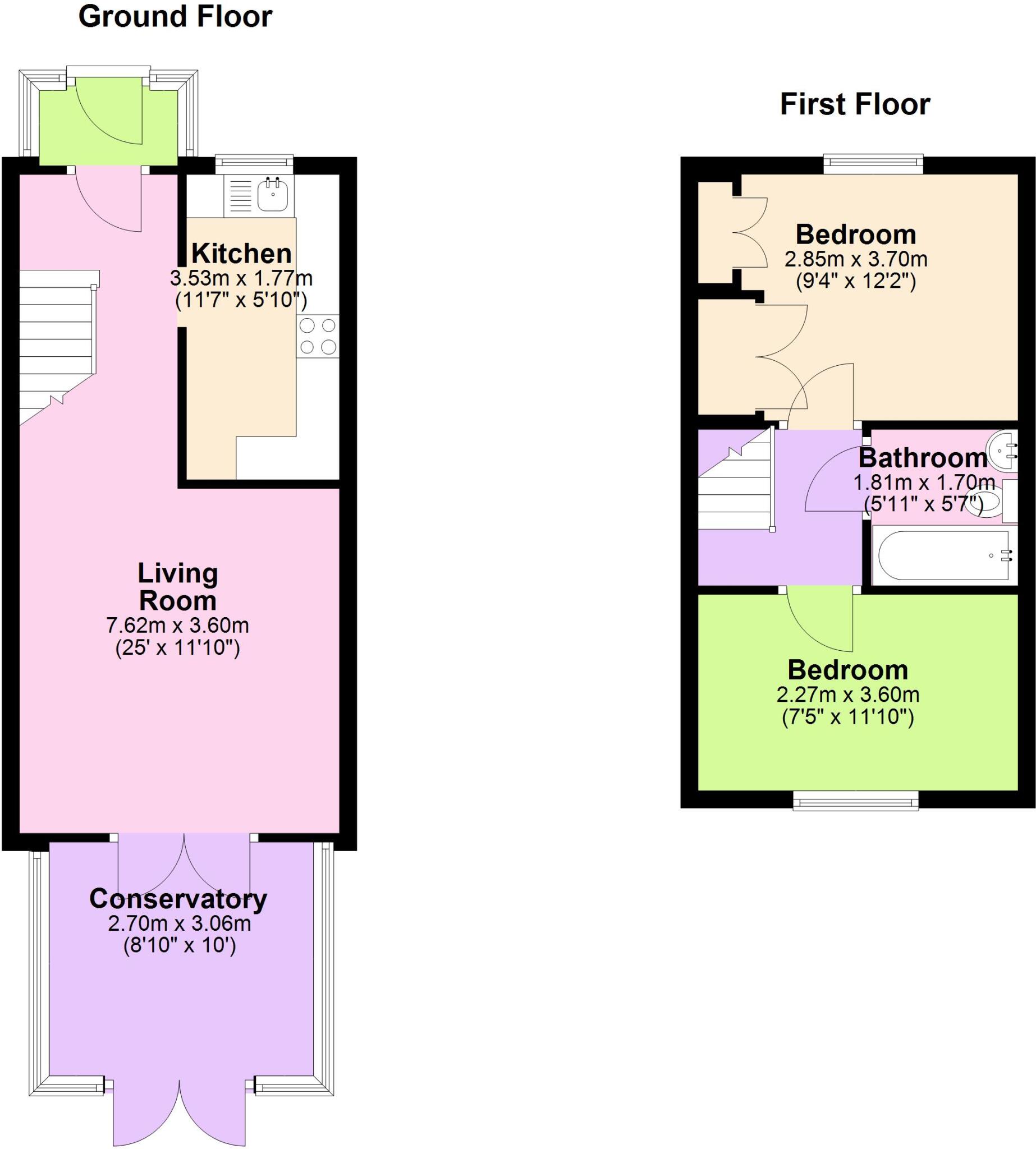 Kirtley Close, Drayton, Portsmouth, Hampshire, PO6 1PZ floorplan