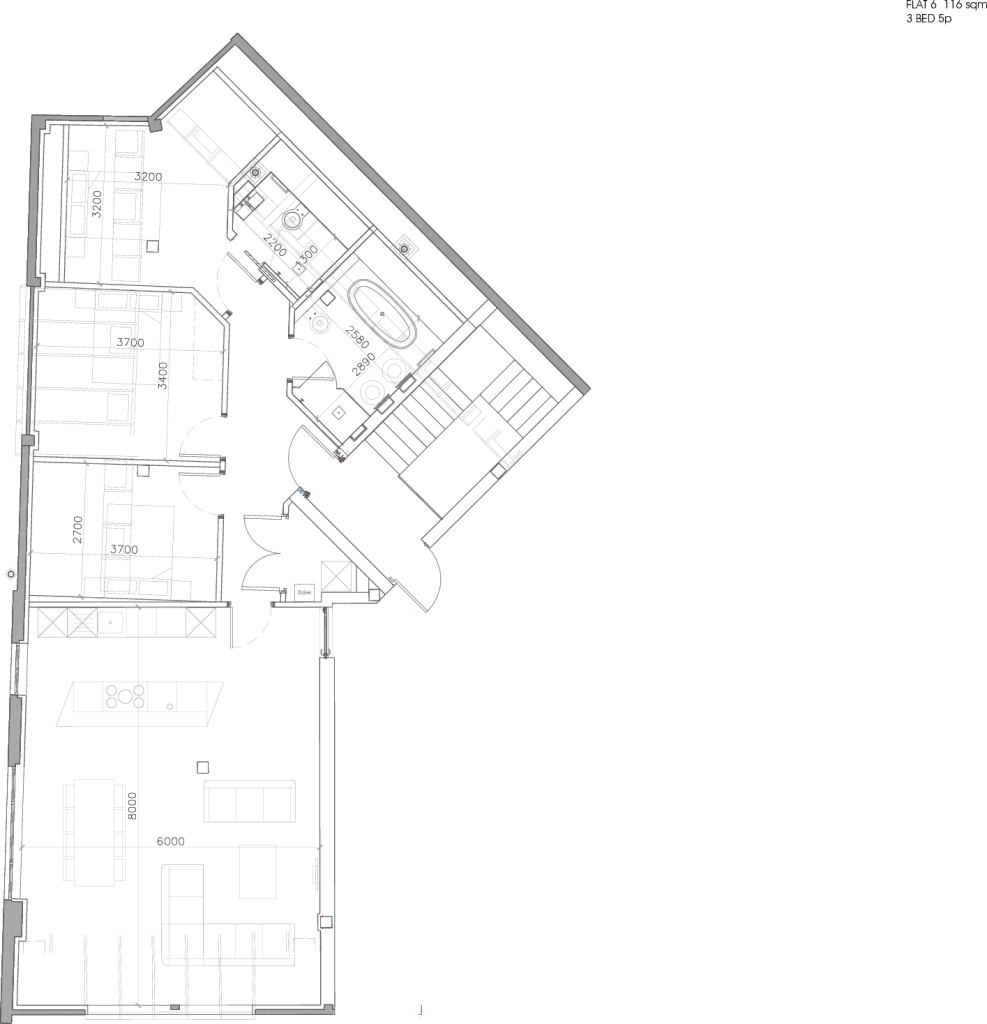 THREE BEDROOM PENTHOUSE APARTMENT floorplan
