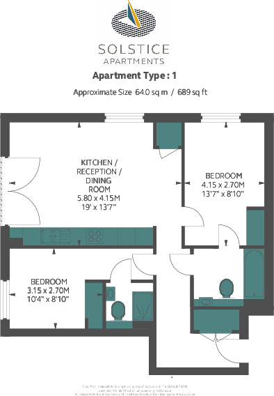 Solstice Apartments, Milton Keynes Milton Keynes MK9 floorplan