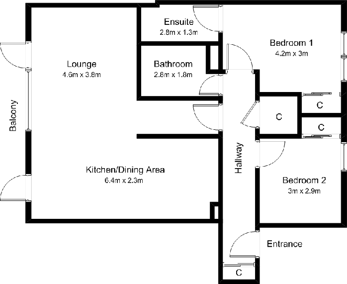 P2103, Glasgow Harbour Terraces, G11 floorplan