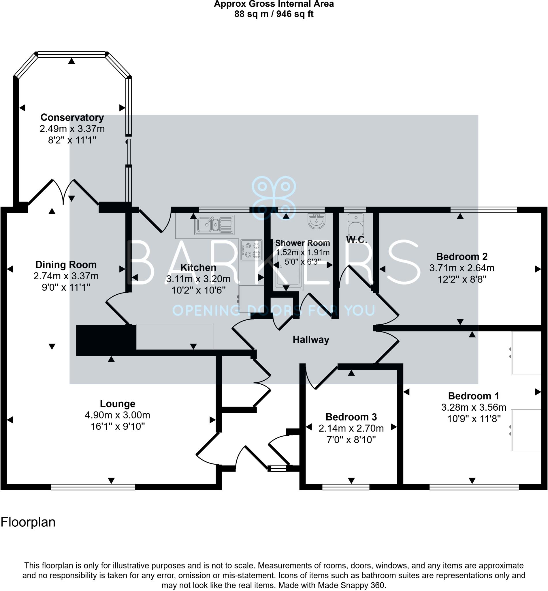 Swallow Hill, Upper Batley floorplan