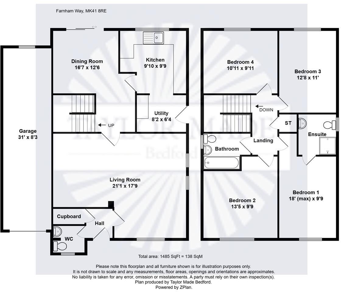 Farnham Way, Bedford floorplan