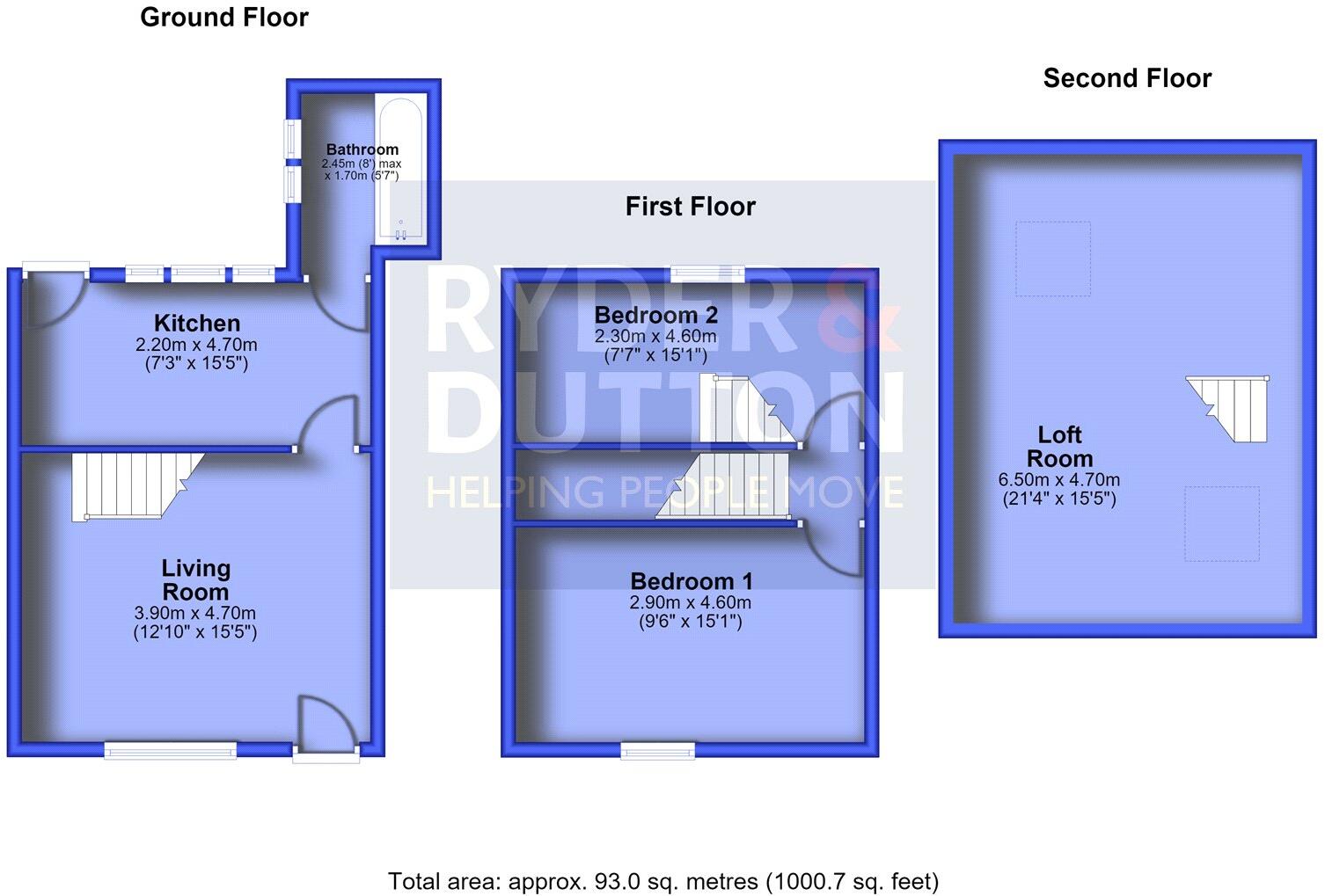 Wesley Street, Glossop, Derbyshire, SK13 floorplan