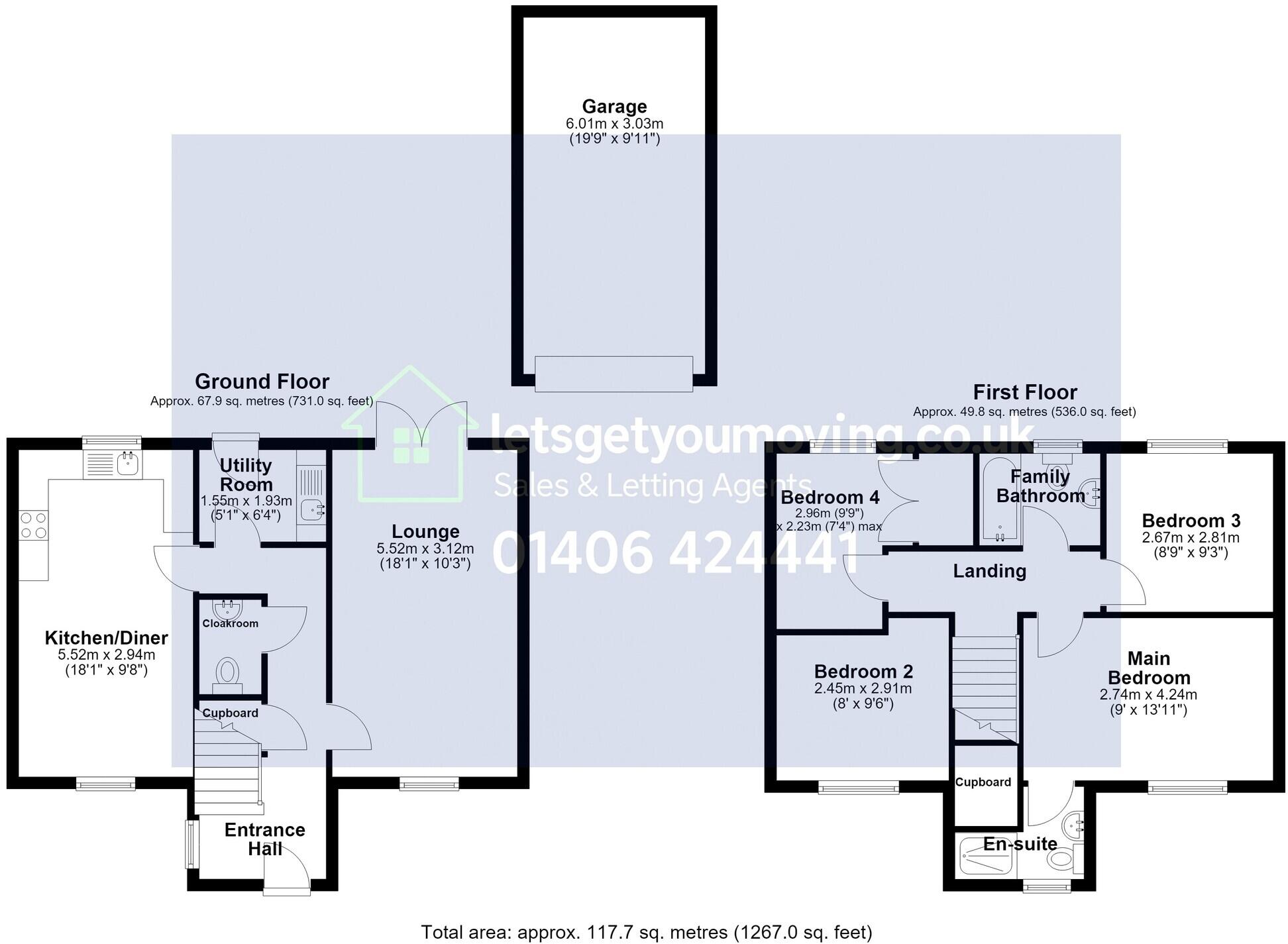Oakwood Glade, Holbeach floorplan