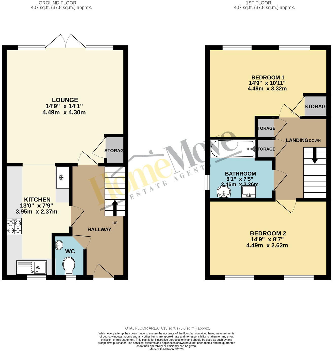 Robinson Avenue, Houghton Conquest, Bedford, Bedfordshire, MK45 3GF floorplan