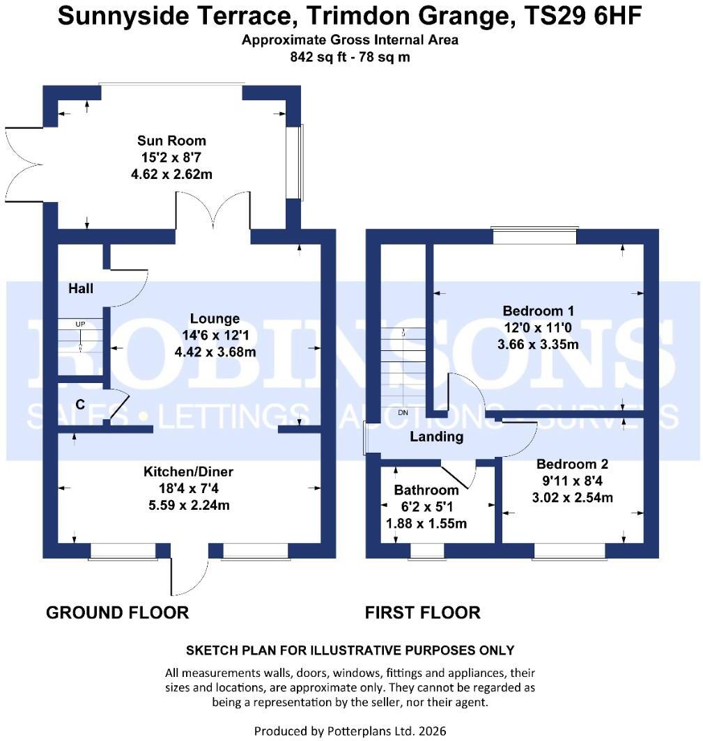 Sunnyside Terrace, Trimdon Grange, floorplan