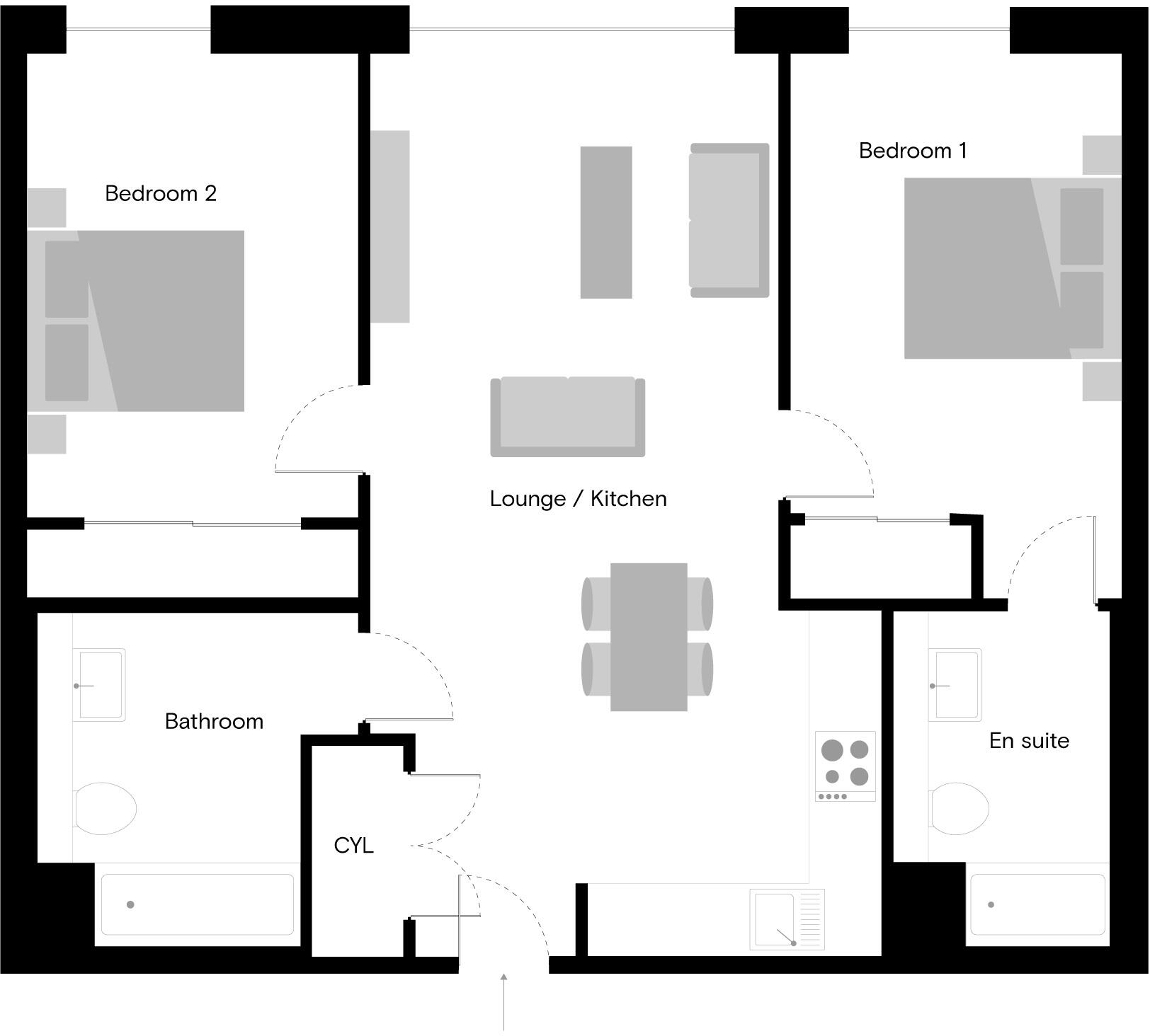 The Kell, Gillingham Gate Road, Gillingham, ME4 4SB floorplan