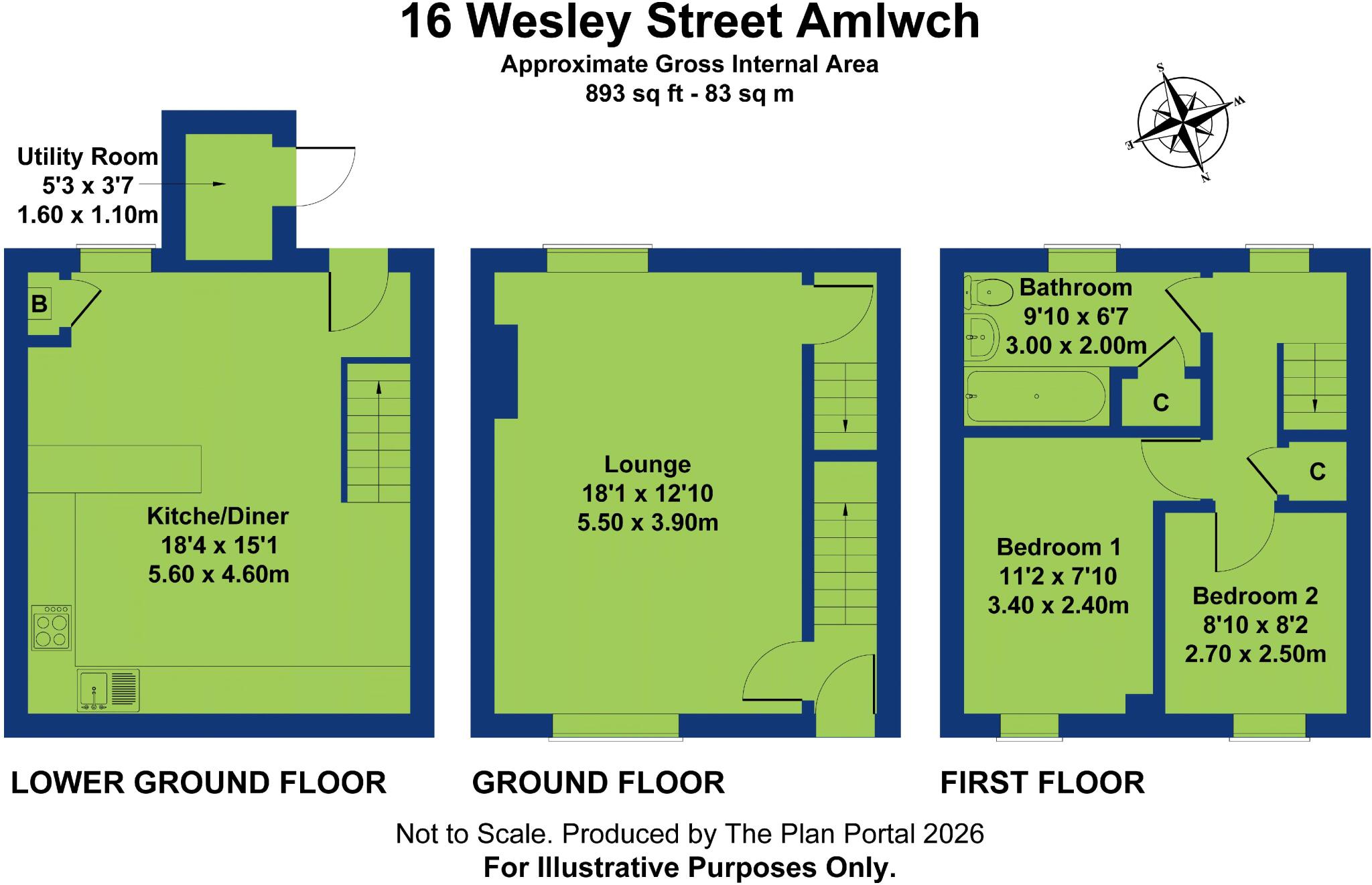Wesley Street, Amlwch floorplan