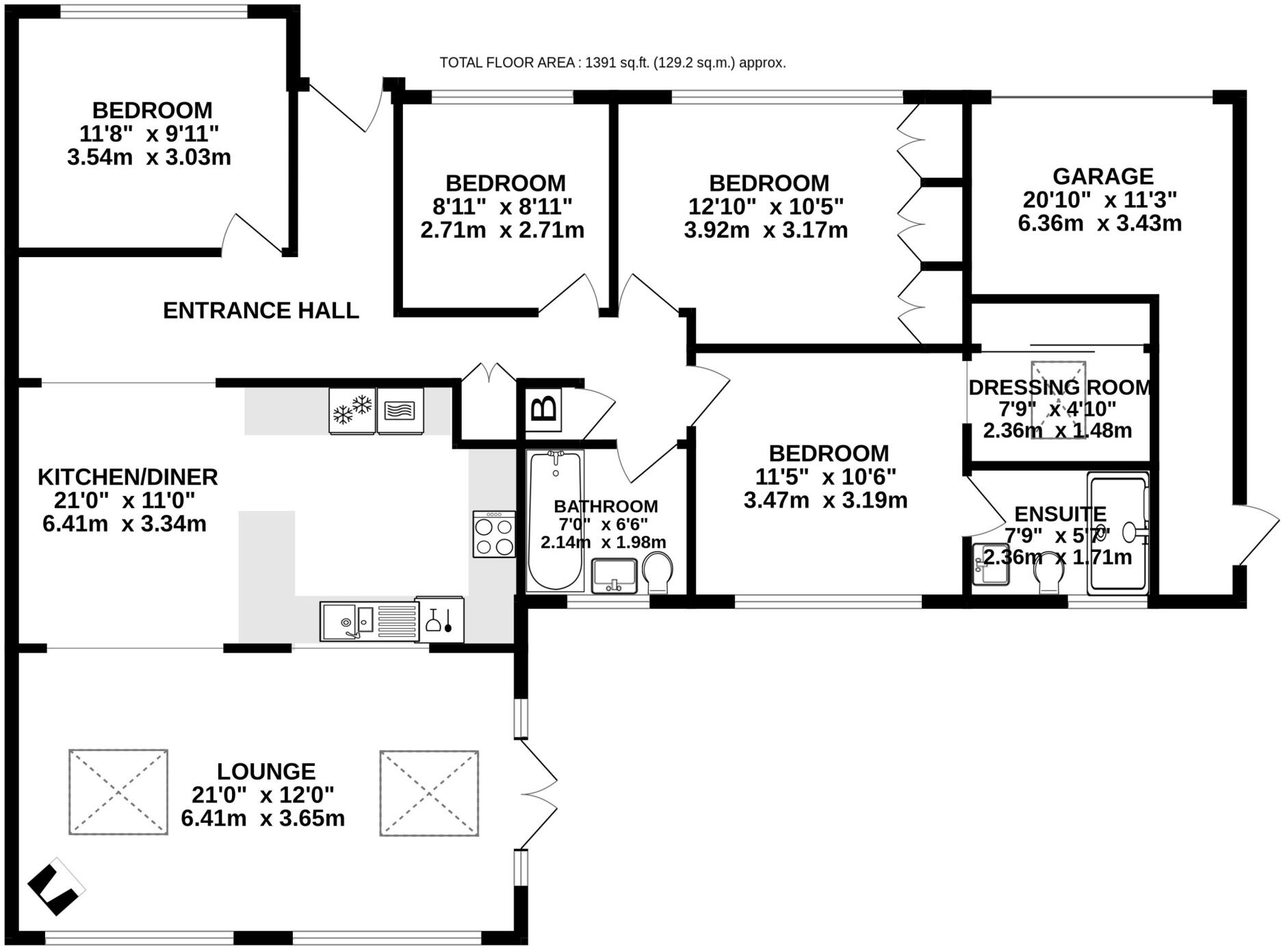 21, Crescent Rise, Constantine Bay, PL28 floorplan