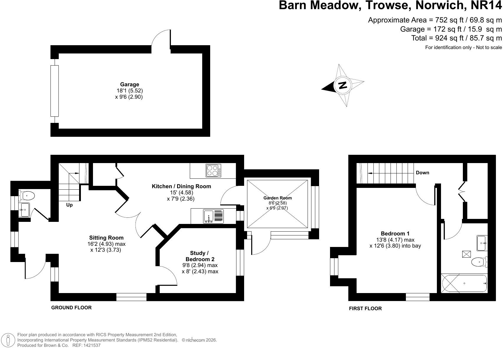 9, Barn Meadow, Trowse, Norwich, NR14 floorplan