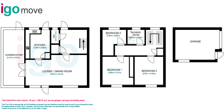 Van Mildert Close, Peterlee floorplan