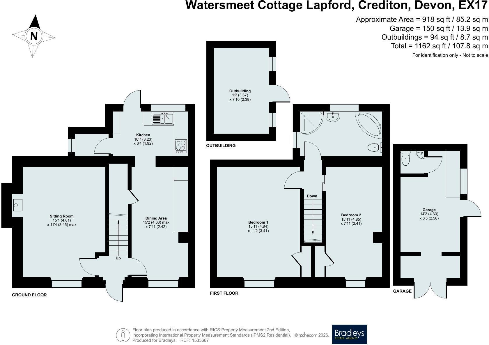 Lapford, Crediton, Devon, EX17 floorplan