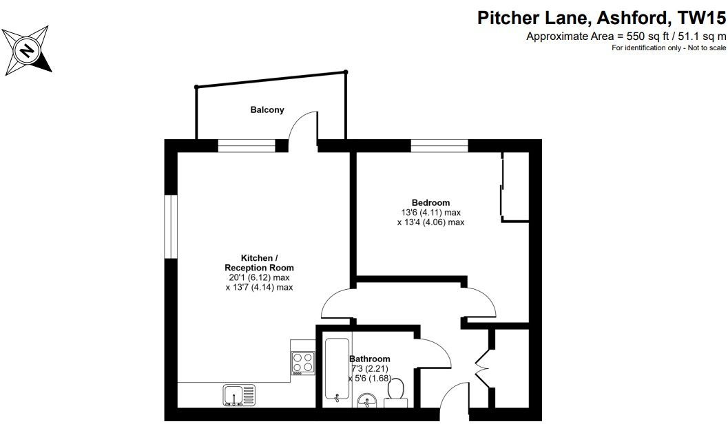 2 Pitcher Lane, Ashford, Surrey, TW15 floorplan